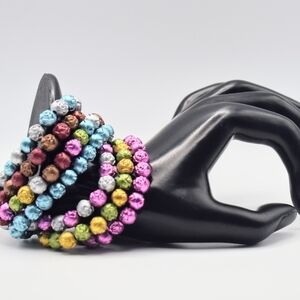 Rose Stretchy Beaded Bracelet